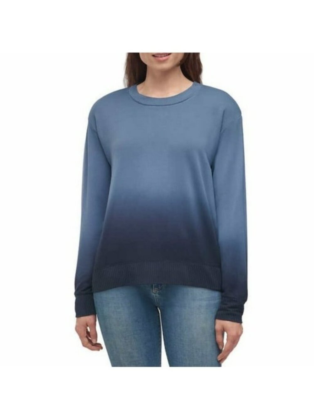 Splendid Women’s Super Soft Jersey Ombre Dip Dye Sweatshirt Pullover Top XL
